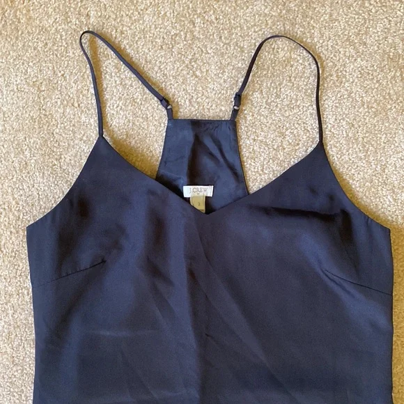 J. Crew black dress 2 mini spaghetti strap sleeveless little black dress LBD - Picture 2 of 7